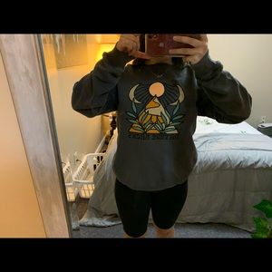 Naturebacks Sweatshirt Crew Neck Oversized Grey